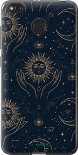 2D пластиковый чехол Celestial Harmony: Sun & Moon Gold Mystic Pattern для Xiaomi Redmi 4X - 6778t-778 изображение 