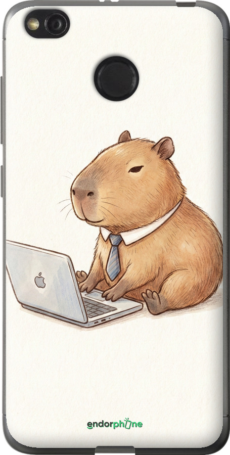 2D пластиковый чехол Funny Capybara CEO Working для Xiaomi Redmi 4X - 6777t-778 изображение 