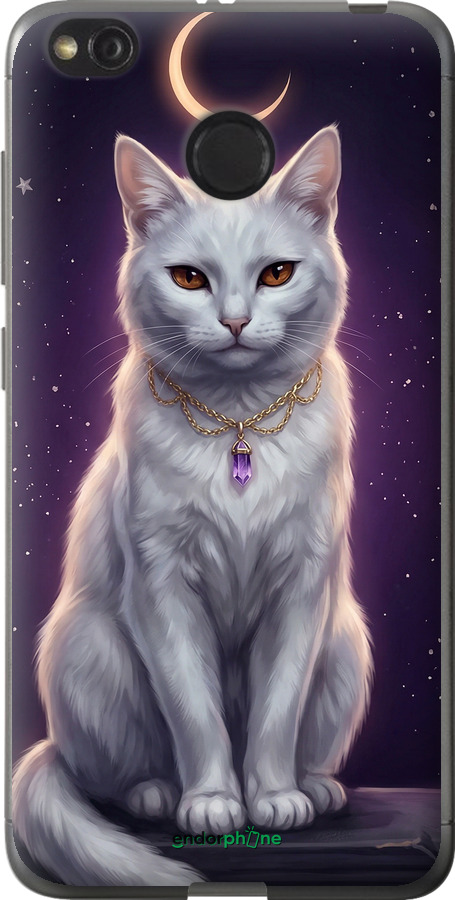 2D пластиковый чехол Mystic White Cat Gothic Dark Purple Gold для Xiaomi Redmi 4X - 6805t-778 изображение 