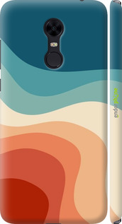 3D пластиковий матовий чехол У стилі ретро з хвилями для Xiaomi Redmi 5 Plus - 6531m-1347 изображение 