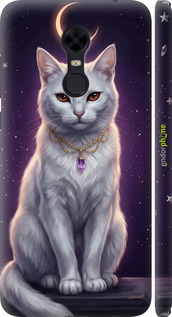 3D пластиковий матовий чехол Mystic White Cat Gothic Dark Purple Gold для Xiaomi Redmi 5 Plus - 6805m-1347 изображение 