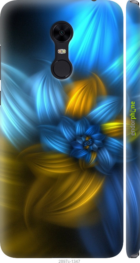 

3D пластиковий матовий чохол "Візерунок 46" для Xiaomi Redmi 5 Plus, Синій