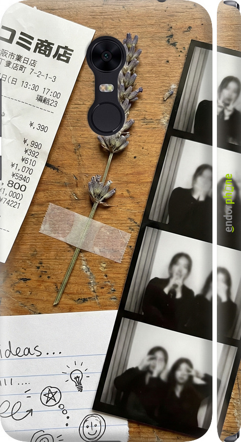 3D пластиковый матовый чехол Aesthetic Scrapbook Collage для Xiaomi Redmi 5 Plus - 6773m-1347 изображение 