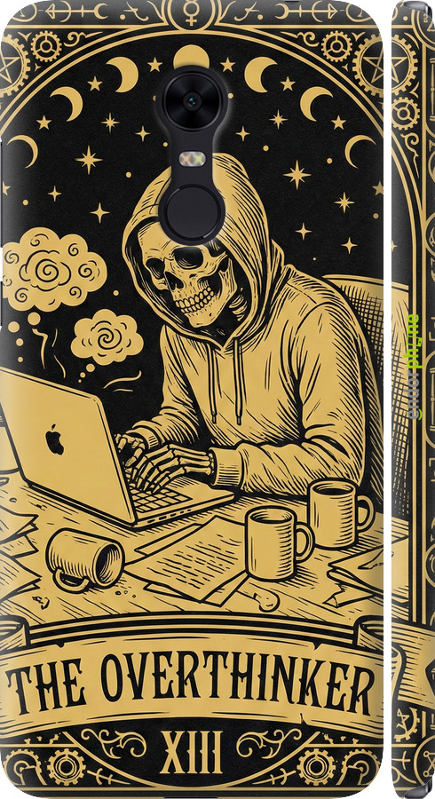 3D пластиковый матовый чехол The Overthinker для Xiaomi Redmi 5 Plus - 6774m-1347 изображение 
