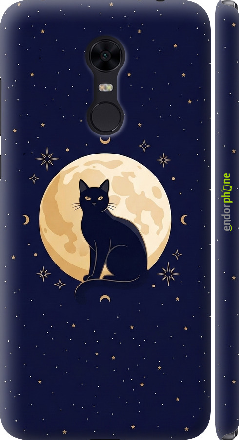 3D пластиковий матовий чехол Cute Cat Celestial/Witchy для Xiaomi Redmi 5 Plus - 6787m-1347 изображение 