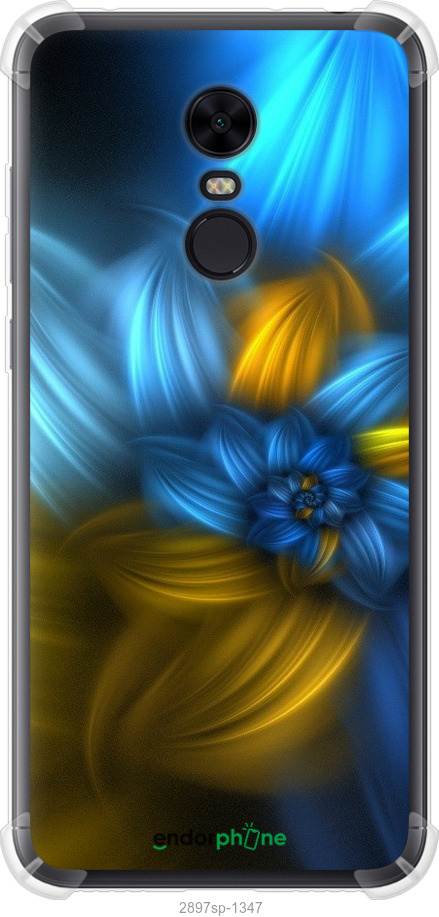 

Силіконовий протиударний с посиленими кутами чохол "Візерунок 46" для Xiaomi Redmi 5 Plus, Синій