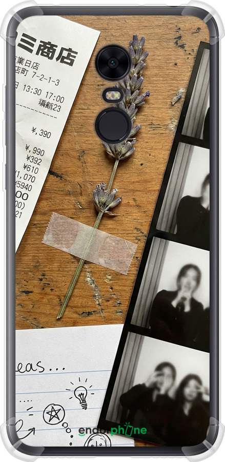 Силіконовий протиударний с посиленими кутами чехол Aesthetic Scrapbook Collage для Xiaomi Redmi 5 Plus - 6773sp-1347 изображение 