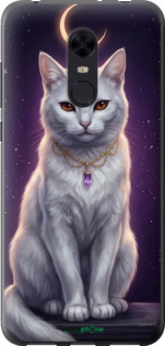 Силиконовый чехол Mystic White Cat Gothic Dark Purple Gold для Xiaomi Redmi 5 Plus - 6805u-1347 изображение 