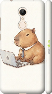 3D пластиковый матовый чехол 'Funny Capybara CEO Working' для Xiaomi Redmi 5 изображение 1