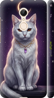 3D пластиковый матовый чехол Mystic White Cat Gothic Dark Purple Gold для Xiaomi Redmi 5 - 6805m-1350 изображение 