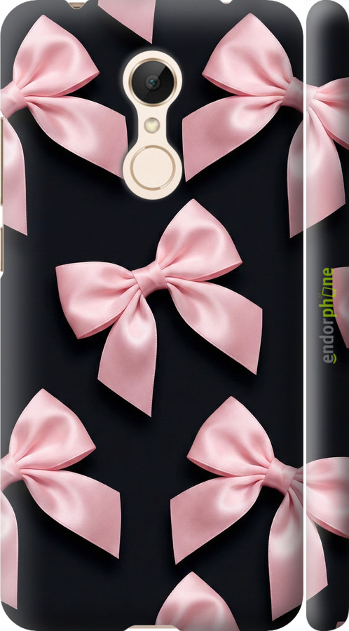 3D пластиковый матовый чехол Coquette Ribbons Dark Coquette для Xiaomi Redmi 5 - 6767m-1350 изображение 
