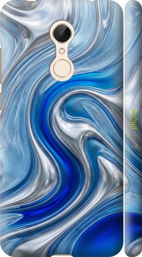 3D пластиковий матовий чехол Liquid Chrome для Xiaomi Redmi 5 - 6781m-1350 изображение 