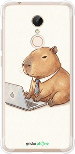 Силикон с усиленными углами чехол Funny Capybara CEO Working для Xiaomi Redmi 5 - 6777sp-1350 изображение 