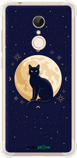 Силикон с усиленными углами чехол 'Cute Cat Celestial/Witchy' для Xiaomi Redmi 5 изображение 3