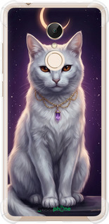 Силіконовий протиударний с посиленими кутами чехол Mystic White Cat Gothic Dark Purple Gold для Xiaomi Redmi 5 - 6805sp-1350 изображение 