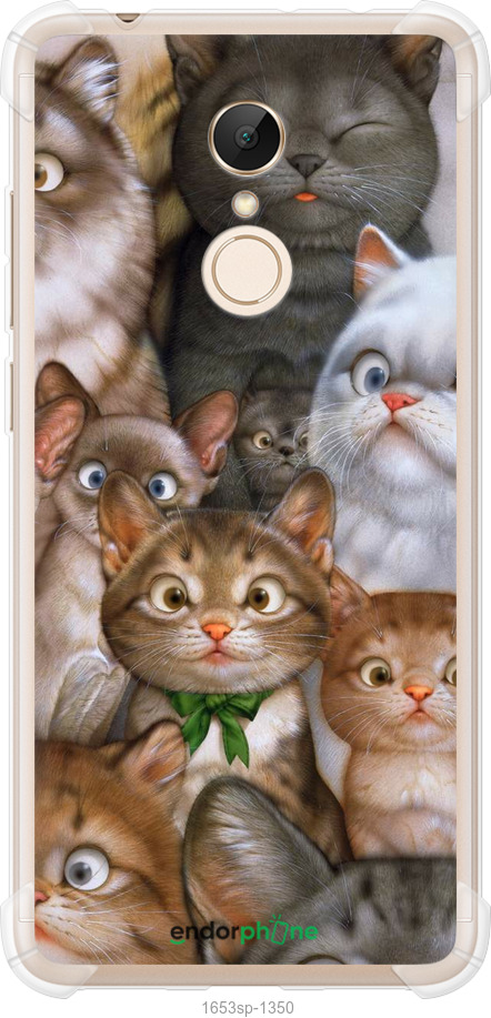

Силіконовий протиударний с посиленими кутами чохол "Коти" для Xiaomi Redmi 5
