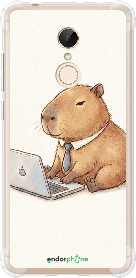 Силикон с усиленными углами чехол Funny Capybara CEO Working для Xiaomi Redmi 5 - 6777sp-1350 изображение 