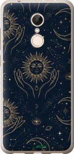 Силиконовый чехол Celestial Harmony: Sun & Moon Gold Mystic Pattern для Xiaomi Redmi 5 - 6778u-1350 изображение 
