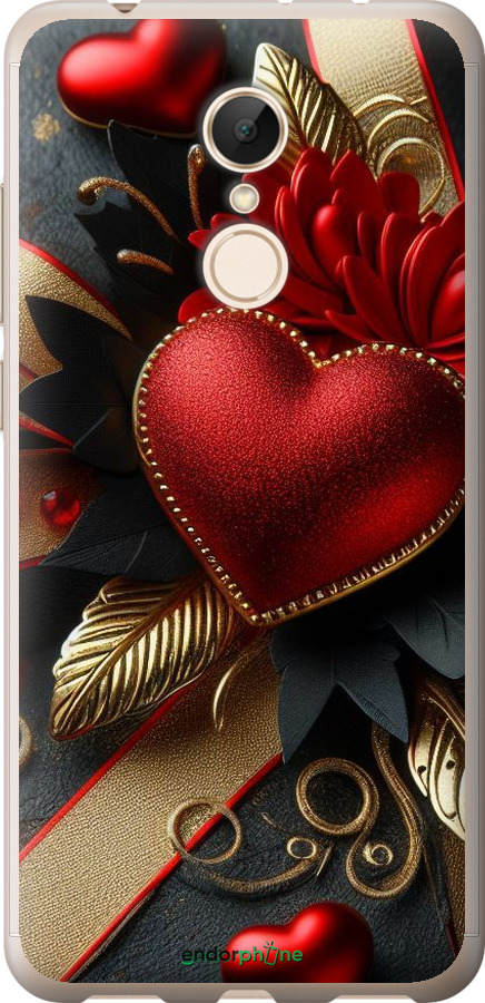 Силіконовий чехол Сердечки v2 для Xiaomi Redmi 5 - 5832u-1350 изображение 