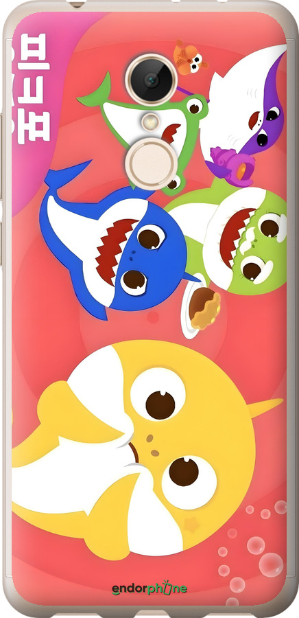 Силиконовый чехол Бейби Шаркс для Xiaomi Redmi 5 - 6305u-1350 изображение 