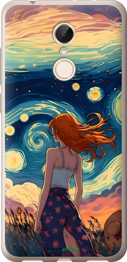Силиконовый чехол Девушка Арт для Xiaomi Redmi 5 - 6325u-1350 изображение 