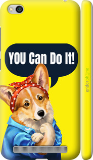 3D пластиковий матовий чехол чехол с корги You Can Do It для Xiaomi Redmi 5A - 6184m-1133 изображение 