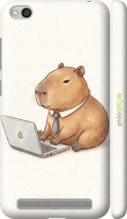 3D пластиковый матовый чехол 'Funny Capybara CEO Working' для Xiaomi Redmi 5A изображение 1