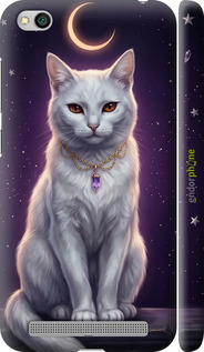 3D пластиковый матовый чехол Mystic White Cat Gothic Dark Purple Gold для Xiaomi Redmi 5A - 6805m-1133 изображение 