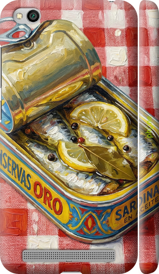 3D пластиковый матовый чехол Vintage Sardine Tin Phone для Xiaomi Redmi 5A - 6772m-1133 изображение 