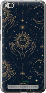2D пластиковий чехол Celestial Harmony: Sun & Moon Gold Mystic Pattern для Xiaomi Redmi 5A - 6778t-1133 изображение 