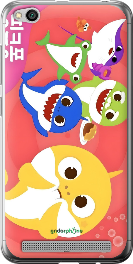 2D пластиковый чехол Бейби Шаркс для Xiaomi Redmi 5A - 6305t-1133 изображение 