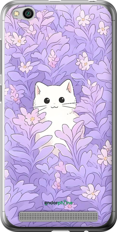 2D пластиковий чехол Котик в цветах для Xiaomi Redmi 5A - 6390t-1133 изображение 