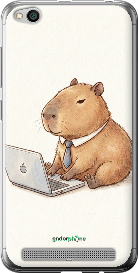 2D пластиковый чехол Funny Capybara CEO Working для Xiaomi Redmi 5A - 6777t-1133 изображение 