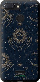 TPU чехол Celestial Harmony: Sun & Moon Gold Mystic Pattern для Xiaomi Redmi 6 - 6778b-1521 изображение 
