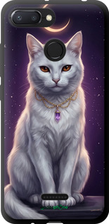 TPU чехол Mystic White Cat Gothic Dark Purple Gold для Xiaomi Redmi 6 - 6805b-1521 изображение 