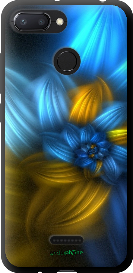 

TPU чорний чохол "Візерунок 46" для Xiaomi Redmi 6, Синій
