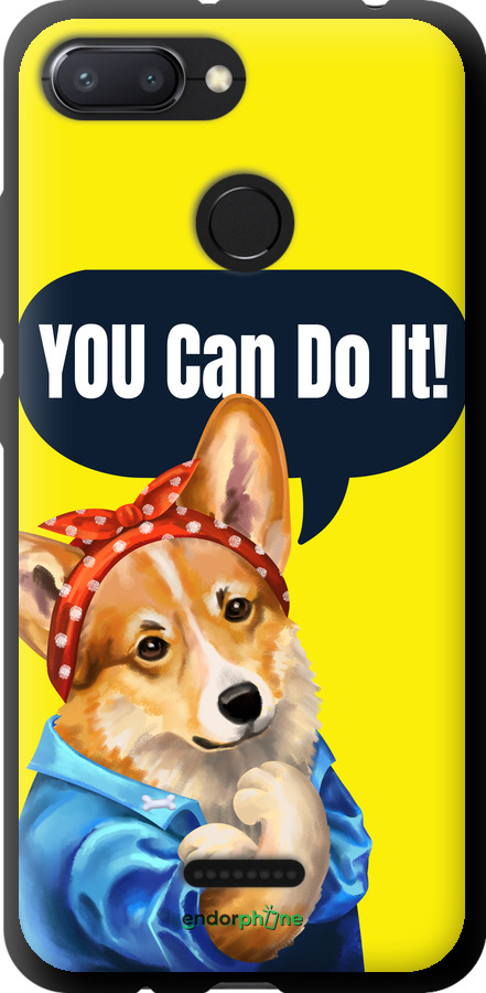 TPU чехол чехол с корги You Can Do It для Xiaomi Redmi 6 - 6184b-1521 изображение 