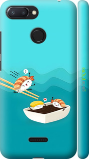 3D пластиковый матовый чехол Суши для Xiaomi Redmi 6 - 6354m-1521 изображение 