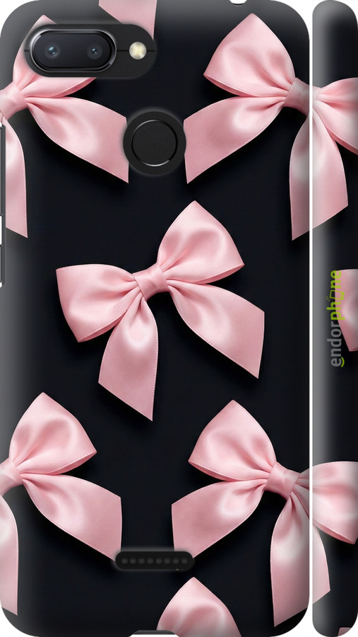 3D пластиковый матовый чехол Coquette Ribbons Dark Coquette для Xiaomi Redmi 6 - 6767m-1521 изображение 