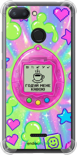 Силикон с усиленными углами чехол Y2K Aesthetic Retro Pet: Годуй мене кавою для Xiaomi Redmi 6 - 6784sp-1521 изображение 