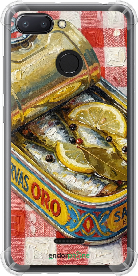 Силикон с усиленными углами чехол Vintage Sardine Tin Phone для Xiaomi Redmi 6 - 6772sp-1521 изображение 