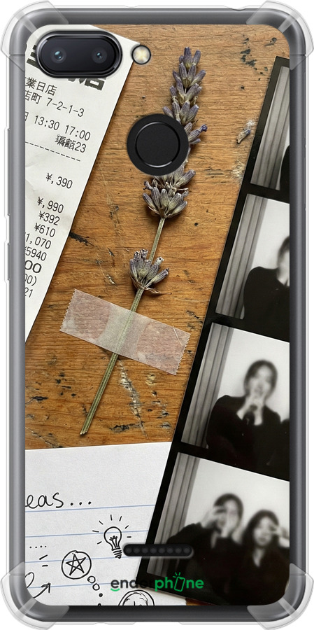 Силіконовий протиударний с посиленими кутами чехол Aesthetic Scrapbook Collage для Xiaomi Redmi 6 - 6773sp-1521 изображение 