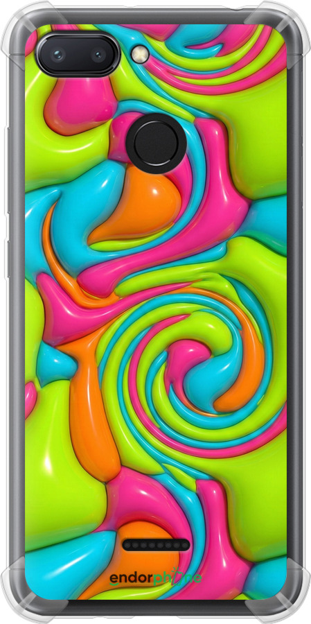 Силіконовий протиударний с посиленими кутами чехол Y2K Jelly Dream для Xiaomi Redmi 6 - 6780sp-1521 изображение 