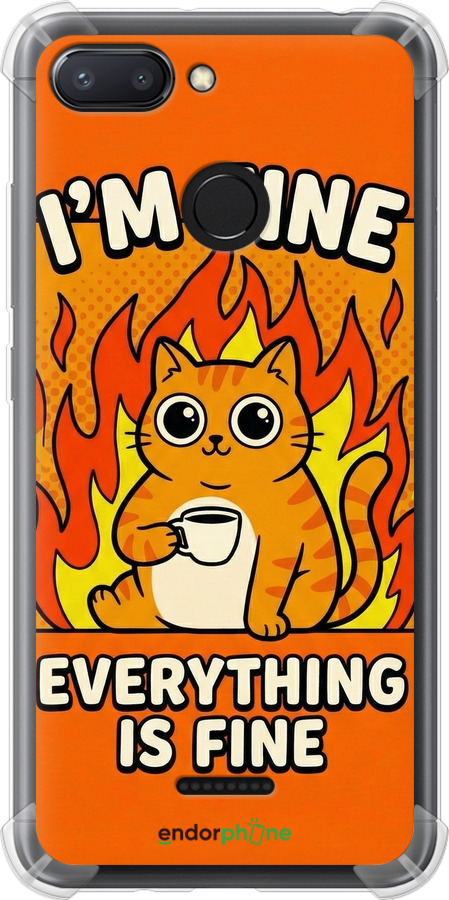 Силіконовий протиударний с посиленими кутами чехол Funny Cat для Xiaomi Redmi 6 - 6786sp-1521 изображение 