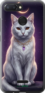 Силіконовий чехол Mystic White Cat Gothic Dark Purple Gold для Xiaomi Redmi 6 - 6805u-1521 изображение 