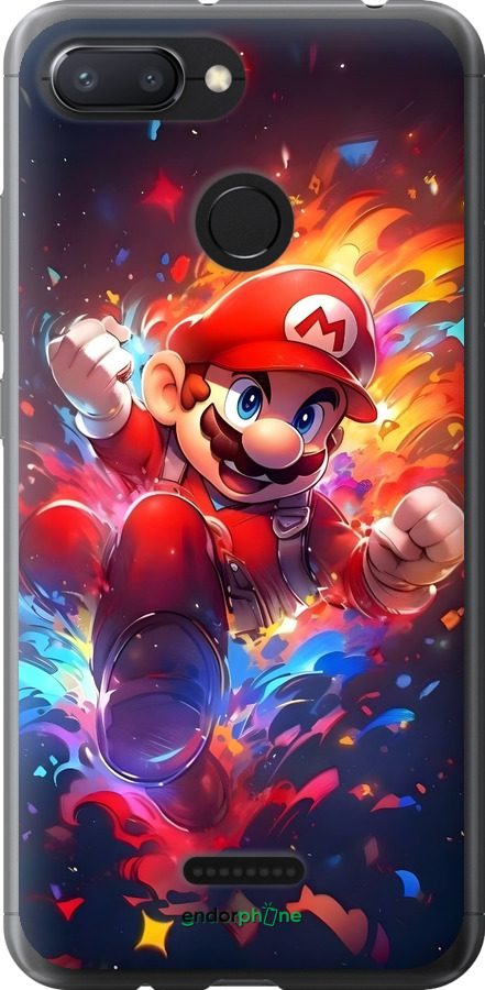 Силіконовий чехол Супер Маріо для Xiaomi Redmi 6 - 6342u-1521 изображение 