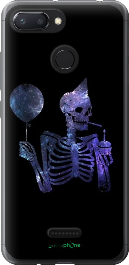 Силиконовый чехол Скелетное искусство для Xiaomi Redmi 6 - 6536u-1521 изображение 