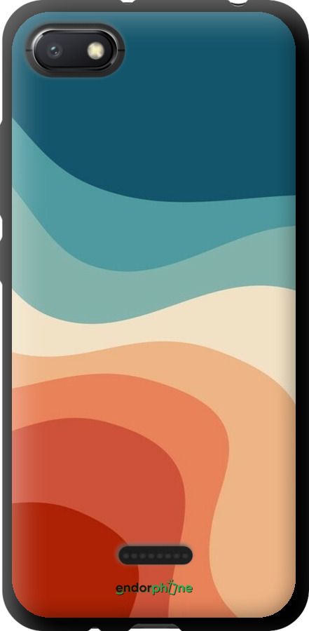 TPU чехол В стиле ретро с волнами для Xiaomi Redmi 6A - 6531b-1531 изображение 