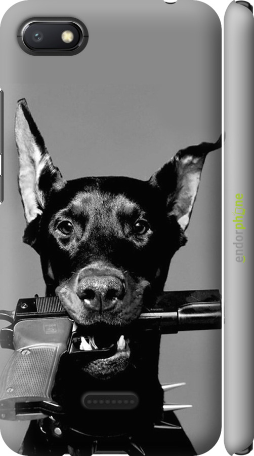 

Coque du 3D plastique mat "Doberman" pour Xiaomi Redmi 6A, Gris