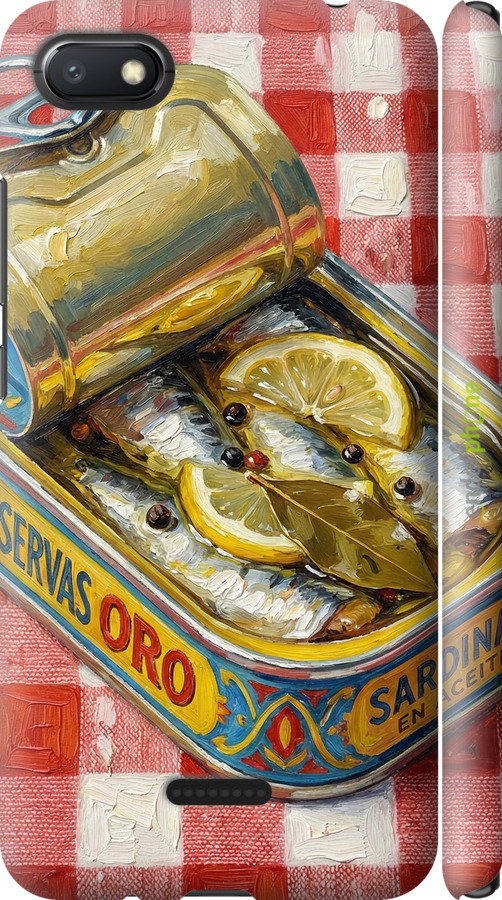 3D пластиковый матовый чехол Vintage Sardine Tin Phone для Xiaomi Redmi 6A - 6772m-1531 изображение 
